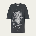 ANINE BING Kent Spirit Tee NWT Sounds of LA Washed Black T-Shirt sz Small