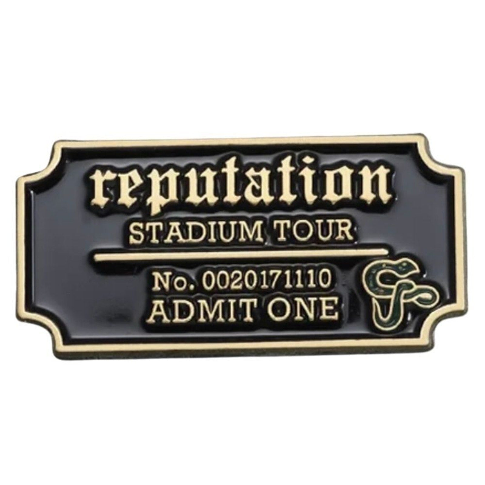 Reputation Stadium Tour Ticket Enamel Pin Taylor Swift Rep TV