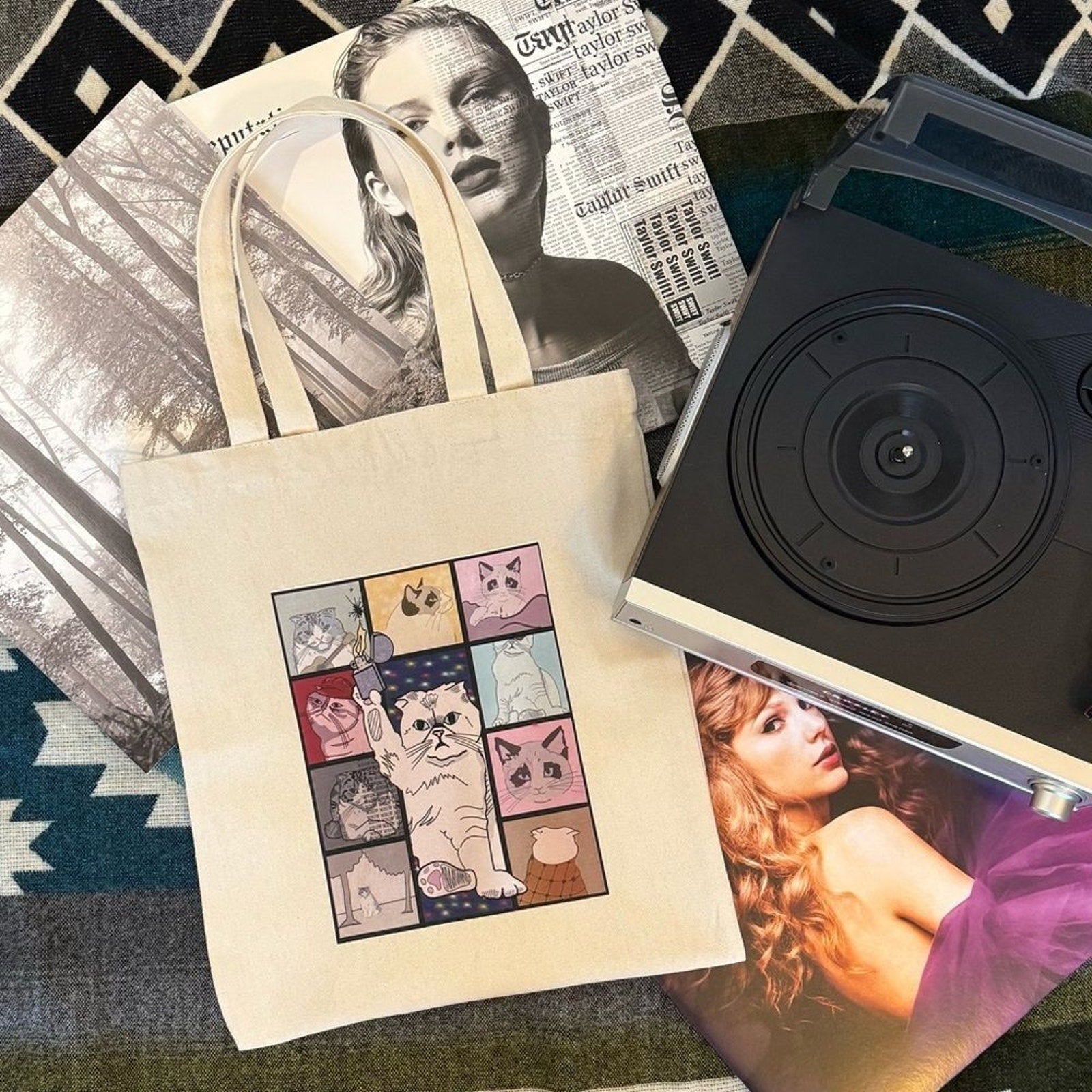 NEW Taylor Swift THE ERAS TOUR (Olivias Version) Canvas Tote Bag