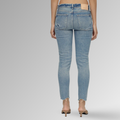 NWT MOUSSY VINTAGE DEPEW SKINNY JEANS sz 27 Blue Distressed Raw Hem Denim Japan