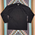 FEAR OF GOD Eternal Oversized Logo-Flocked Long Sleeve Cotton Black T-Shirt