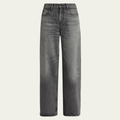 NWT Moussy Vintage Elmont Super Wide Mid-Rise Jeans size 28 Light Black