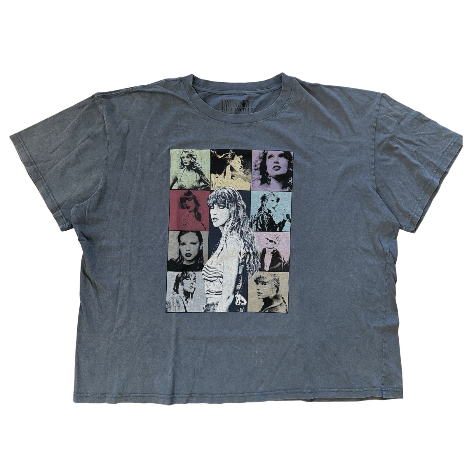NEW Taylor Swift THE ERAS TOUR ORIGINAL US DATES Mineral Wash Gray Tee sz 3XL