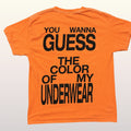 Charli XCX Guess Orange T-Shirt size Medium Urban Outfitters Underwear Brat