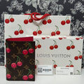 M13424 Louis Vuitton Takashi Murakami Passport Cover 2025 Cherry NEW Box Bag
