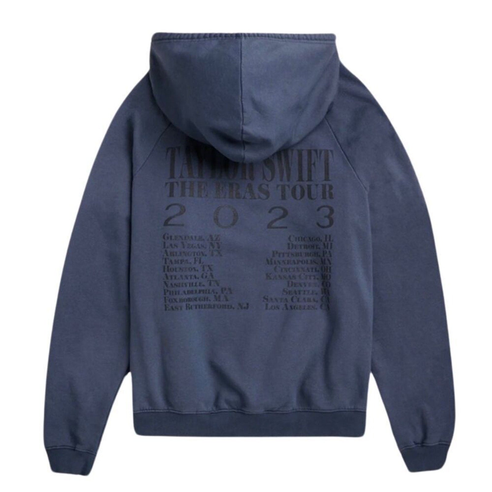 NEW Taylor Swift Eras Tour 2023 Washed Blue Hoodie Size L Official Merch HTF