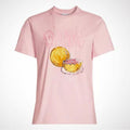 Ganni Pink Basic Jersey Grapefruit Relaxed T-Shirt | Designer Graphic Tee | XS