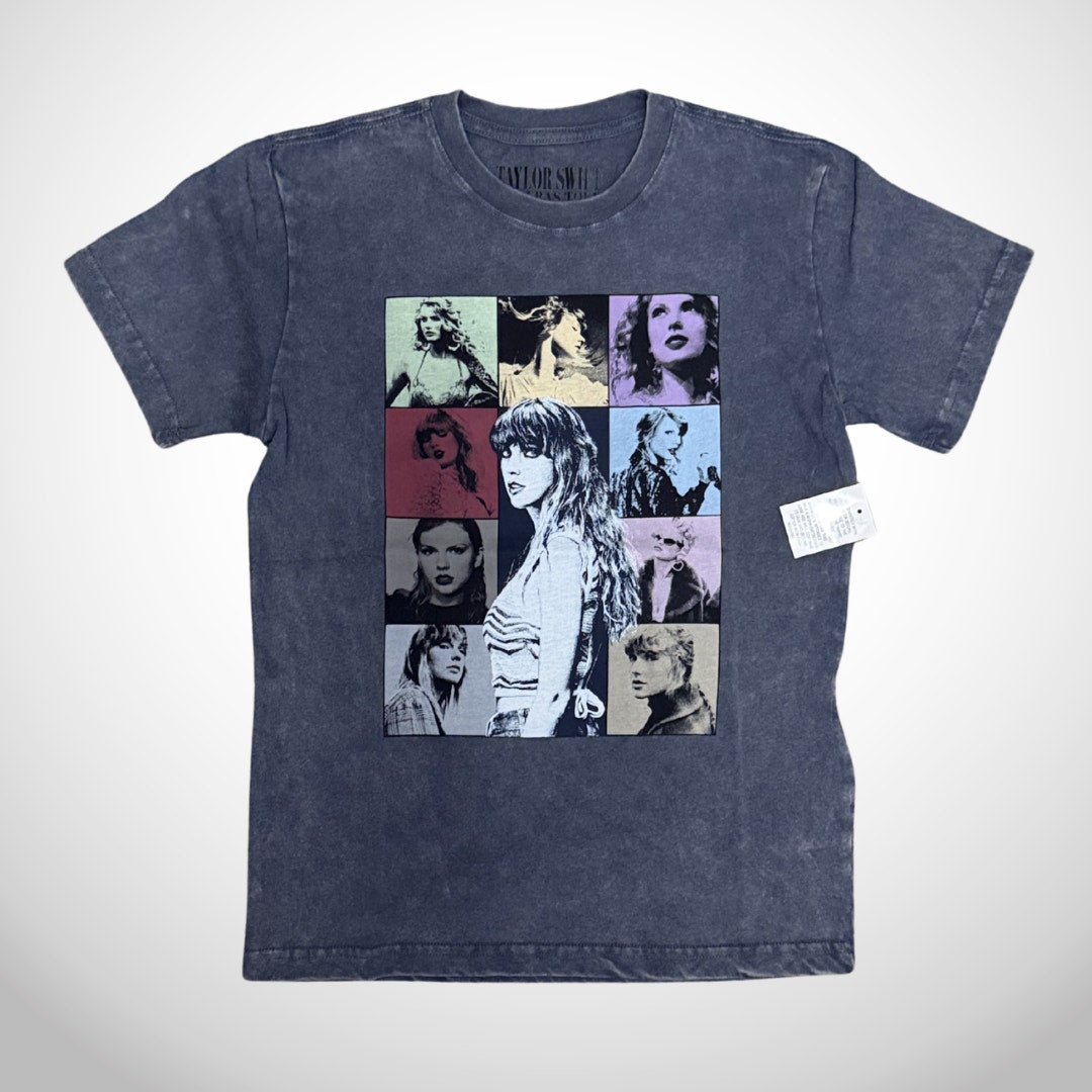 NWT Taylor Swift THE ERAS TOUR Mineral Wash Gray T-Shirt Youth Medium Adult XS