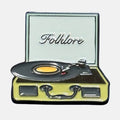 Folklore Vinyl / Record Player Enamel Pin Taylor Swift