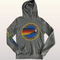 NEW Aviator Nation Hoodie size Large Gray Fleece Pullover Sweatshirt Aspen Co