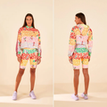 NWT Adidas FARM Rio Bike Shorts Pearl Citrine sz Medium Colorful Vibrant Collab