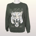 ANINE BING Green Tiger Muse Sweatshirt Size XS NEW 100% Cotton RARE