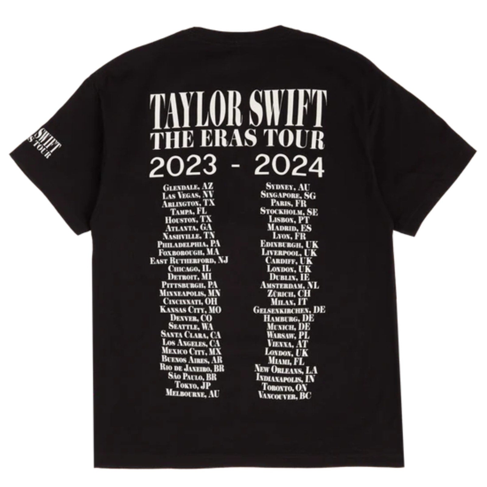 NEW The Eras Tour Through Vancouver II TTPD Black T-Shirt Taylor Swift sz Small