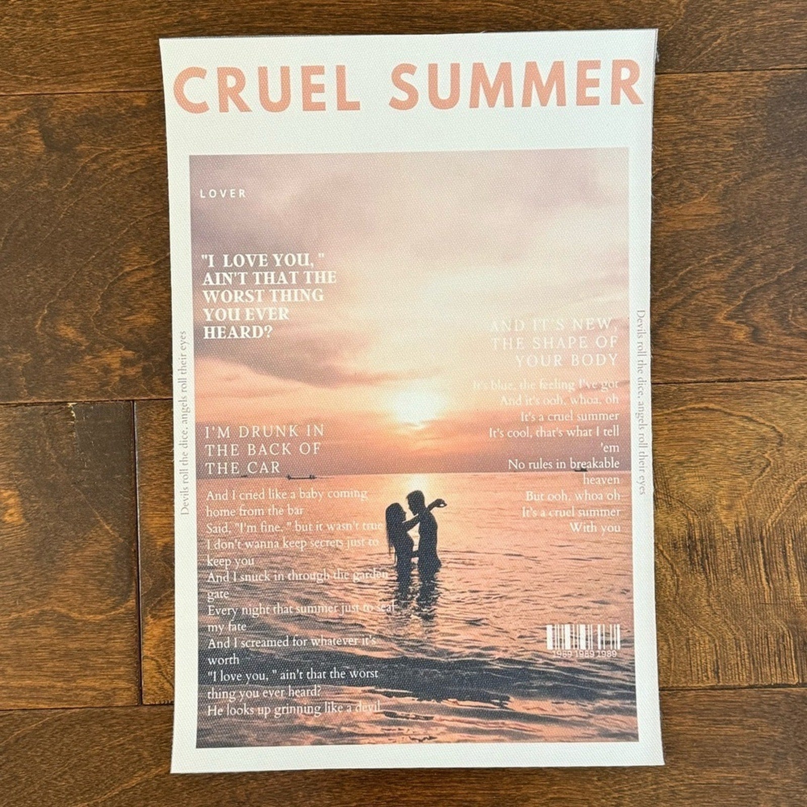 Taylor Swift Lover Album Cruel Summer Poster Canvas Print