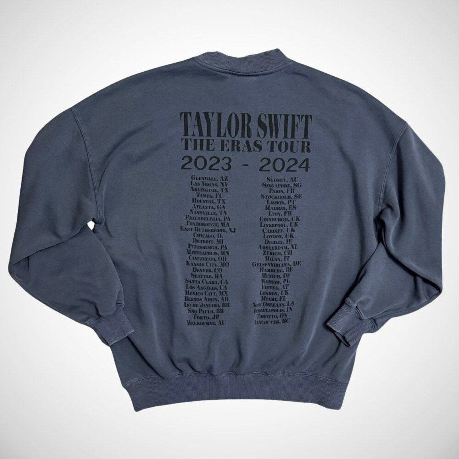 NEW 2024 Eras Tour Blue Crewneck Taylor Swift Sweatshirt 100% Authentic sz Small