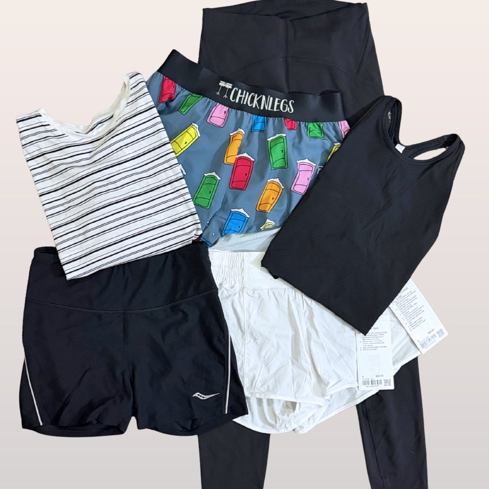 NWT Lululemon Shorts Saucony 6 Piece Lot Women's Activewear Reseller's Bundle