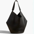 NWT Khaite Medium Lotus Bag | Black Pebbled Leather | Quiet Luxury | Minimalist