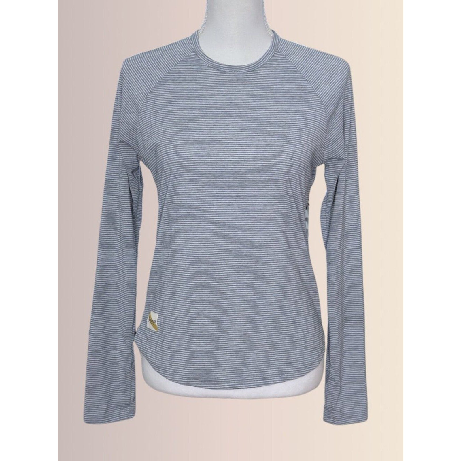 NEW Tracksmith Long Sleeve Running Top size Small Horizon Blue White Striped