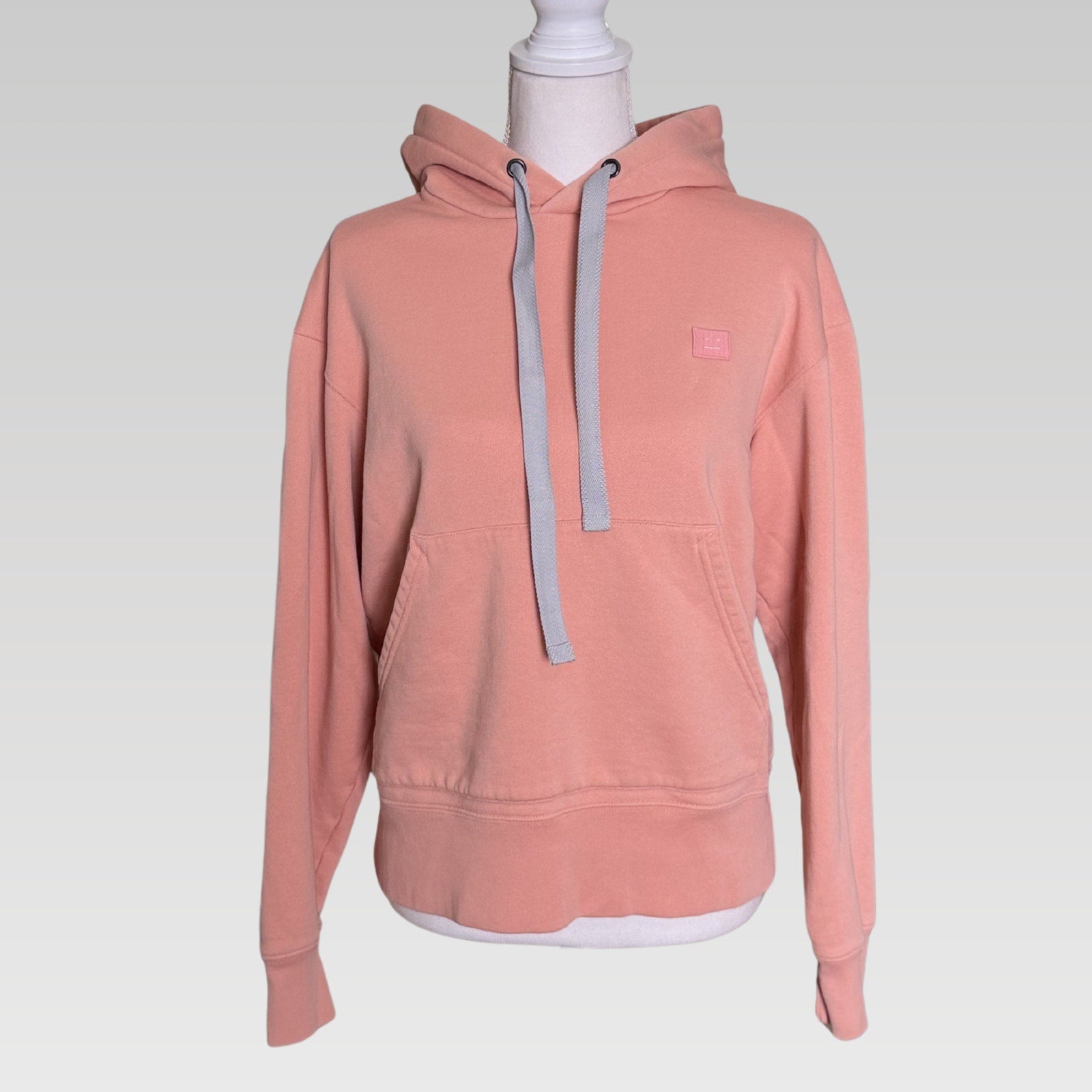 Acne Studios Ferris Face Paw Hoodie sz Small Pink Peach Paw17 Logo Pullover